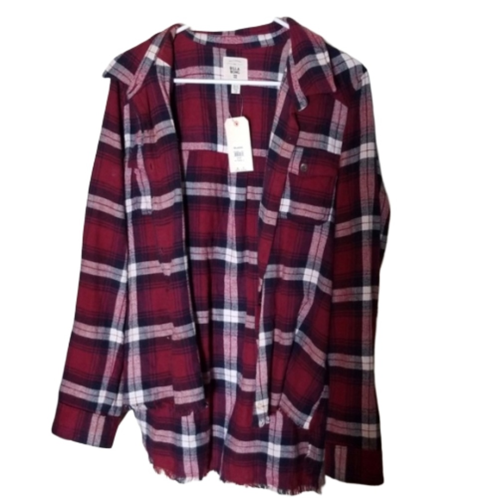 Red Billabong Cotton Flannel